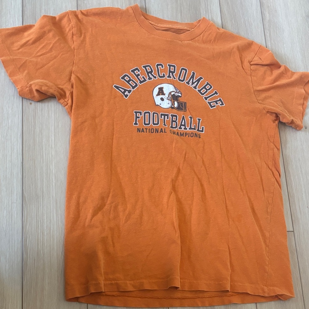 Abercrombie & Fitch Orange Football Tee